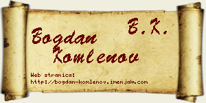 Bogdan Komlenov vizit kartica